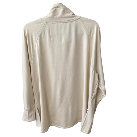 MTA Sport Womans Mauve Long Sleeve Tie Cowl Neck Pockets Athletic Top Size 2X - Picture 5 of 7